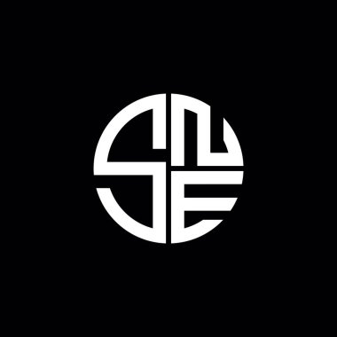 SNE logosu SNE başlığı SNE harfi minimalist daire düz modern soyut logo tasarımı
