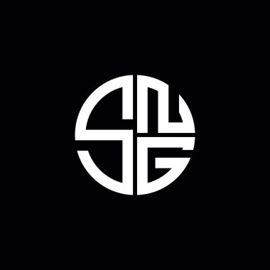 SNG logosu SNG simgesi SNG monogramı SNG harfi minimalist daire düz modern soyut logo tasarımı