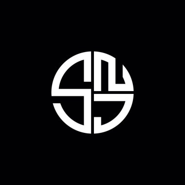 SNJ logosu SNJ simgesi SNJ monogram SNJ harf minimalist daire düz modern logo tasarımı