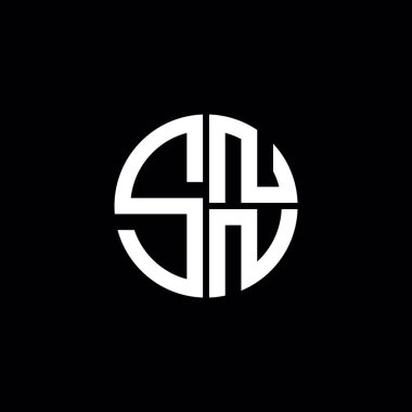 SNN logosu SNN simgesi SNN harfli minimalist daire düz modern logo tasarımı
