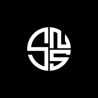 SNS logosu SNS simgesi SNS harfli minimalist daire düz modern soyut logo tasarımı