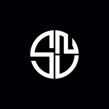 SNV logosu SNV simgesi SNV monogram SNV harf minimalist daire düz modern soyut logo tasarımı
