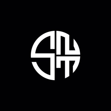 SNT logosu SNT monogramı SNT harfi minimalist daire düz modern logo tasarımı