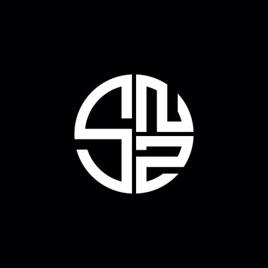 SNZ logosu SNZ simgesi SNZ harfli minimalist daire düz modern logo tasarımı