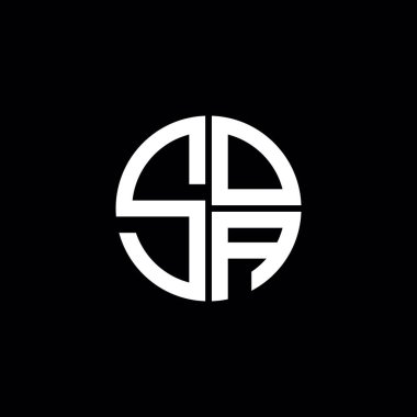 SOA logo SOA simgesi SOA monogram SOA harf minimalist daire düz modern soyut logo tasarımı