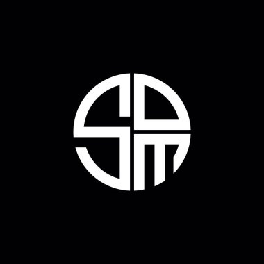SOM logosu SOM simgesi SOM monogram SOM harfi minimalist daire düz modern soyut logo tasarımı