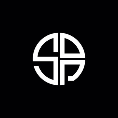 SOP logo SOP simgesi SOP monogram SOP harfi minimalist daire düz modern soyut logo tasarımı