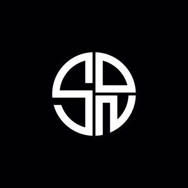 Son logosu Son monogram Son minimalist Çember Eşsiz modern logo tasarımı