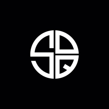 SOQ logosu SOQ simgesi SOQ monogramı SOQ harfi minimalist daire düz modern soyut logo tasarımı