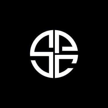 SPC logosu SPC monogramı SPC harfi minimalist daire düz modern soyut logo tasarımı