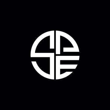 SPE logo SPE simgesi SPE monogram SPE harf minimalist daire düz modern soyut logo tasarımı