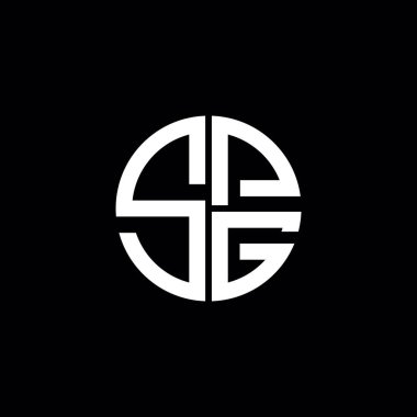 SPG logo SPG simgesi SPG monogramı SPG harfi minimalist daire düz modern soyut logo tasarımı