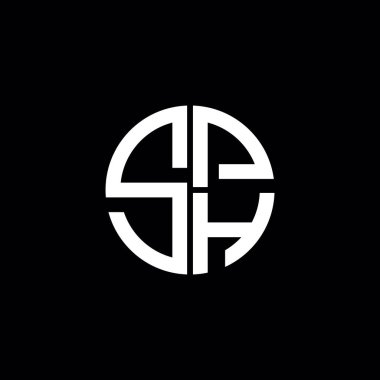 SPH logo SPH simgesi SPH monogramı SPH harfi minimalist daire düz modern soyut logo tasarımı
