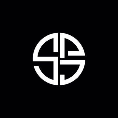 SPJ logosu SPJ monogramı SPJ harfi minimalist daire düz modern soyut logo tasarımı