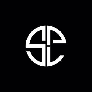 SPL logo SPL simgesi SPL monogramı SPL harfi minimalist daire düz modern soyut logo tasarımı