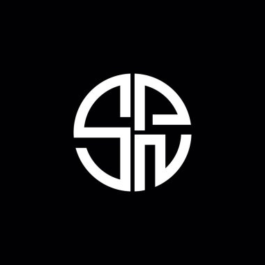 SPN logo SPN simgesi SPN monogramı SPN harfi minimalist daire düz modern soyut logo tasarımı