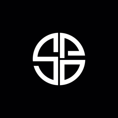 SPO logo SPO simgesi SPO monogramı SPO harfi minimalist daire düz modern soyut logo tasarımı