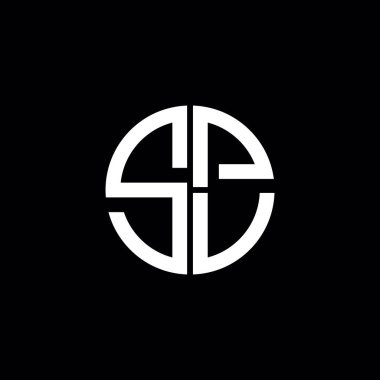 SPV logo simgesi SPV monogram SPV harf minimalist daire düz modern soyut logo tasarımı