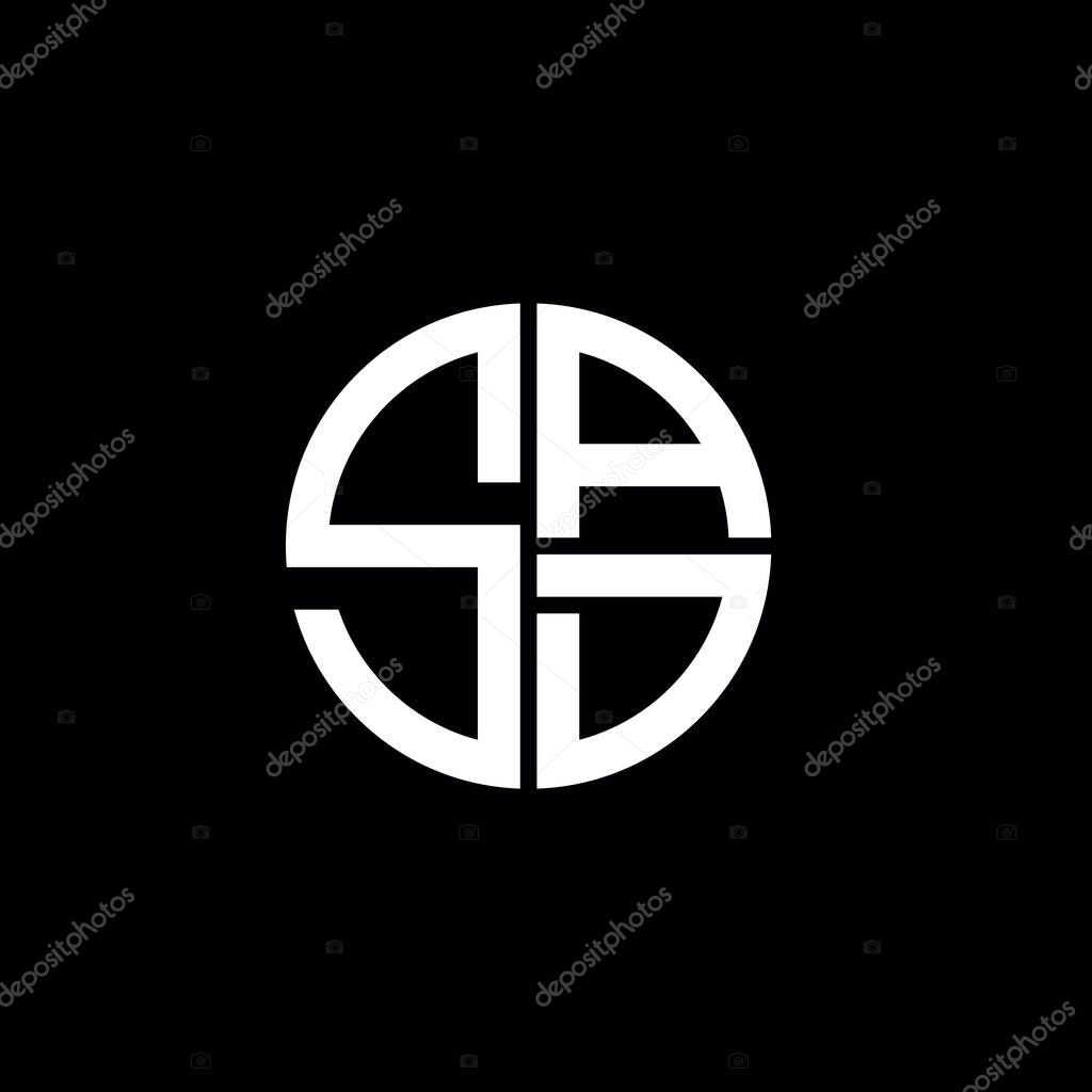 SAD logo SAD icon SAD monogram SAD letter minimalist Circle flat Unique modern abstract logo design