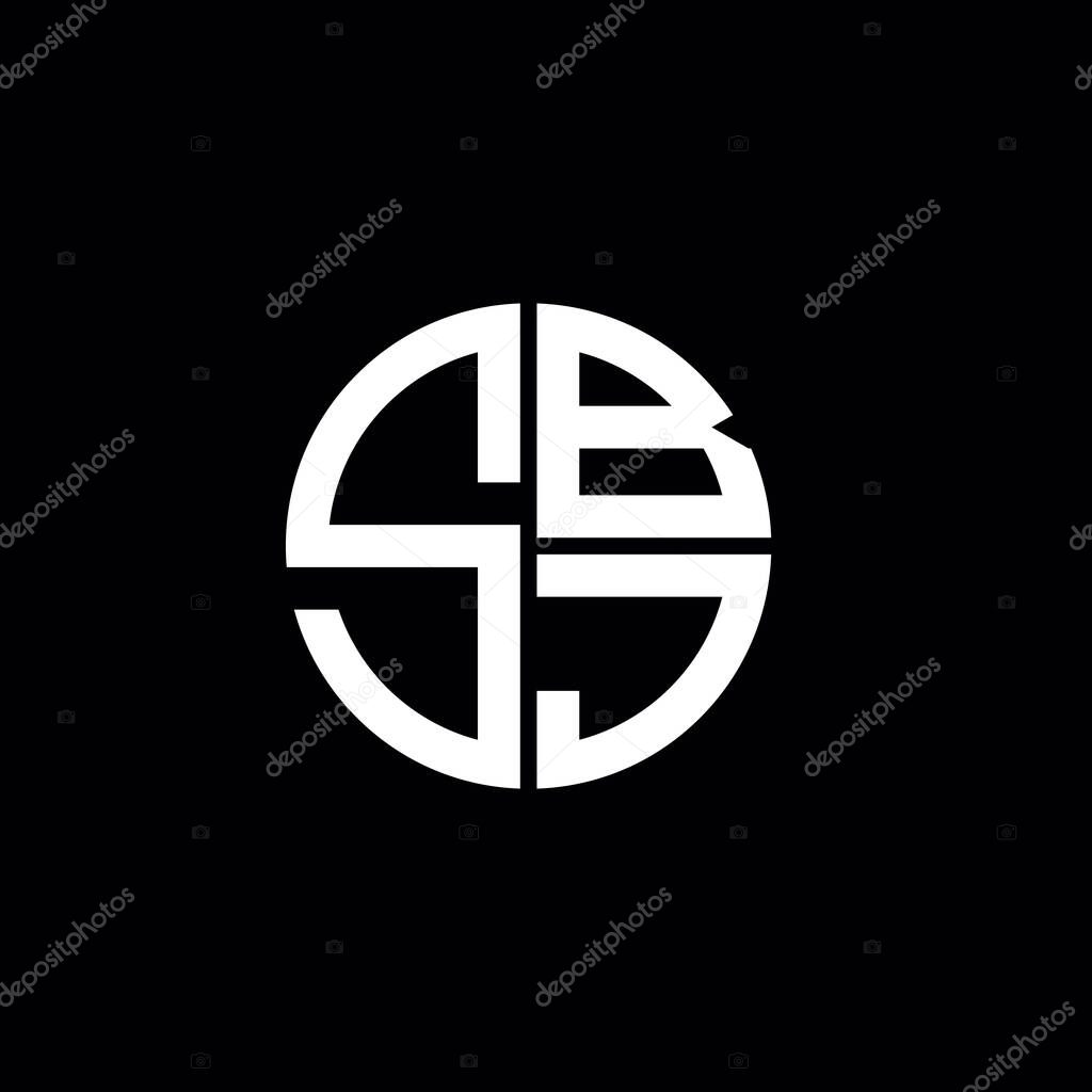 SBJ logo SBJ icon SBJ monogram SBJ letter minimalist Circle flat Unique modern abstract logo design