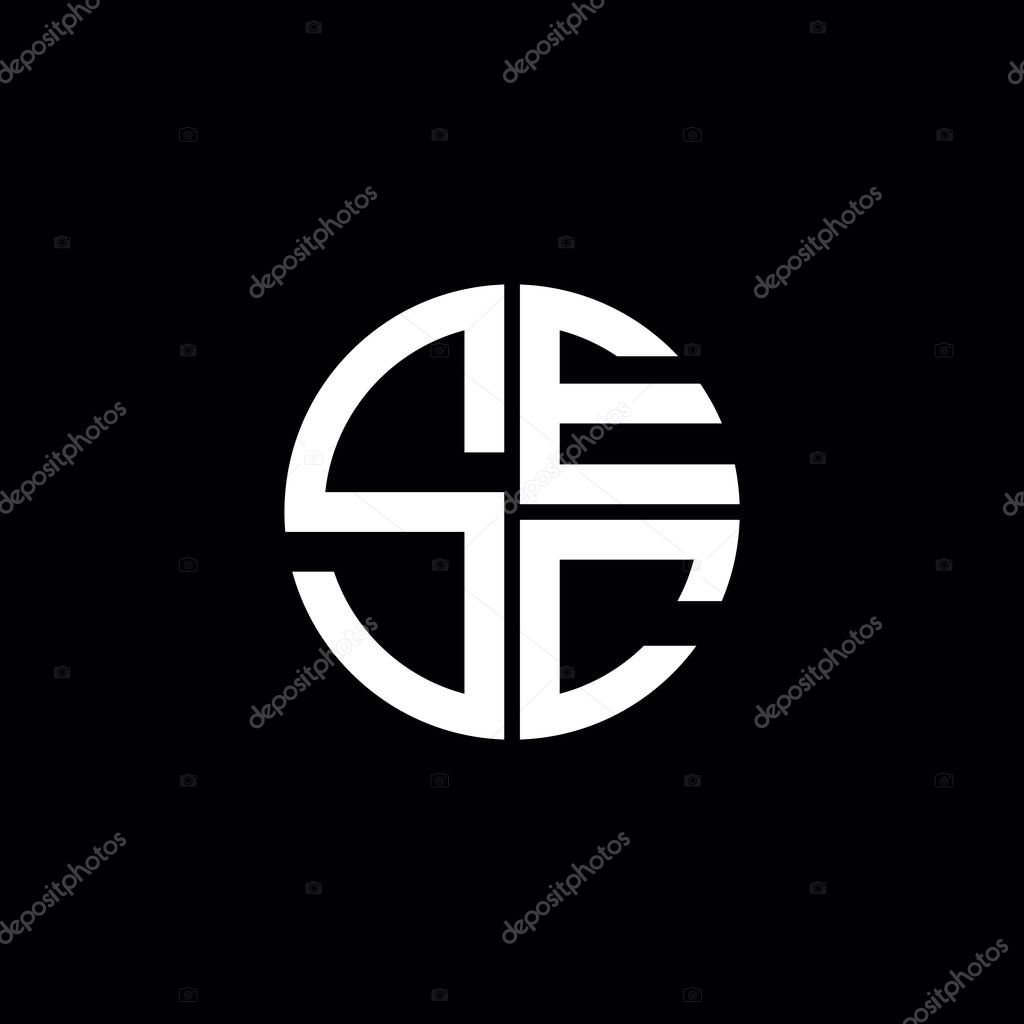 SEC logo SEC icon SEC monogram SEC letter minimalist Circle flat Unique modern abstract logo design