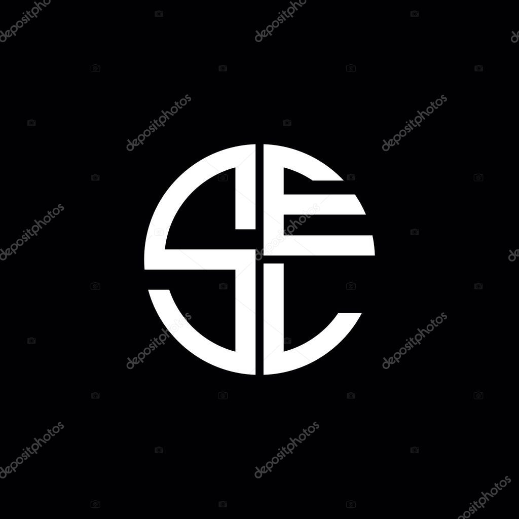 SEL logo SEL icon SEL monogram SEL letter minimalist Circle flat Unique modern abstract logo design