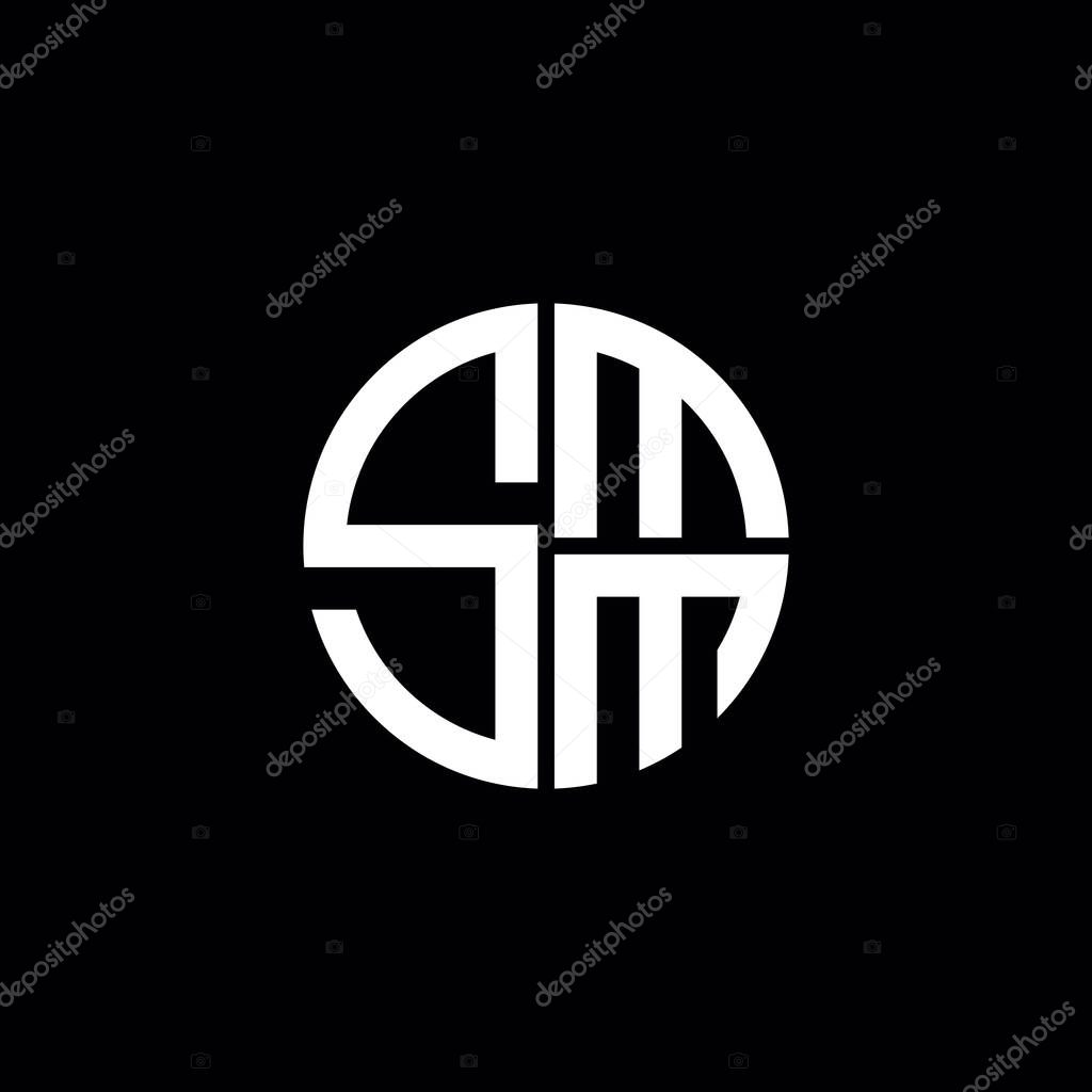 SMM logo SMM icon SMM monogram SMM letter minimalist Circle flat Unique modern abstract logo design