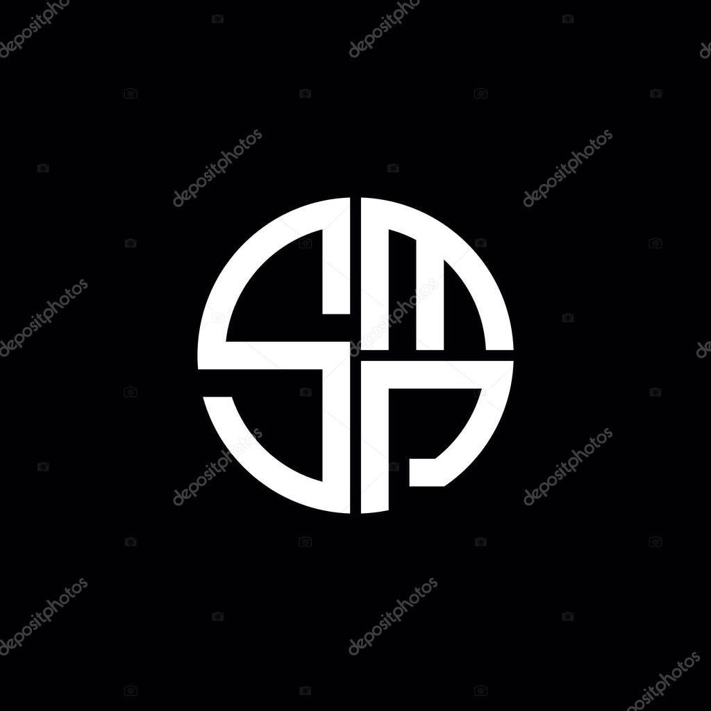SMP logo SMP icon SMP monogram SMP letter minimalist Circle flat Unique modern abstract logo design