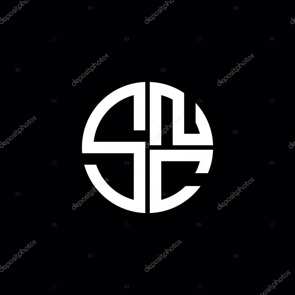 SNC logo SNC icon SNC monogram SNC letter minimalist Circle flat Unique modern abstract logo design