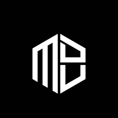 MDU logosu MDU simgesi MDU monogram MDU harfi minimalist daire düz modern soyut logo tasarımı.