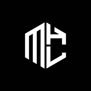 MHL logosu MHL simgesi MHL monogram MHL harf minimalist daire düz modern logo tasarımı.
