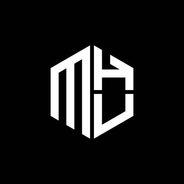 MHU logosu MHU simgesi MHU monogram MHU harfi minimalist daire düz modern soyut logo tasarımı.