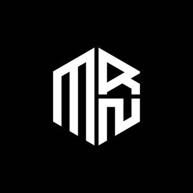 MRN logosu MRN simgesi MRN harfli minimalist daire düz modern soyut logo tasarımı.