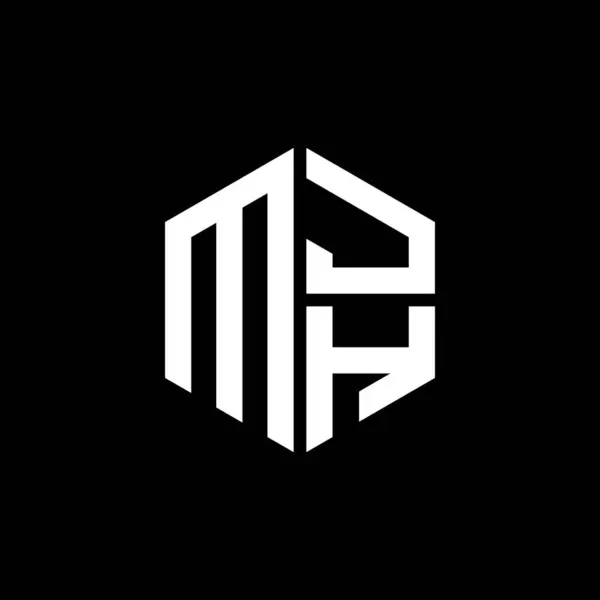 MJH logosu MJH simgesi MJH harfli MJH harfi minimalist daire düz modern soyut logo tasarımı.
