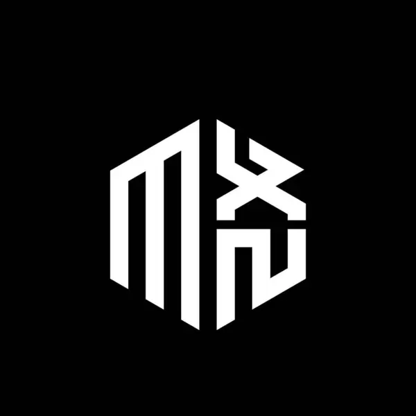 MXN logosu MXN simgesi MXN monogram MXN harfi minimalist daire düz modern soyut logo tasarımı.