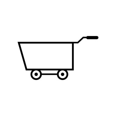 Alışveriş arabası simgesi çizimi