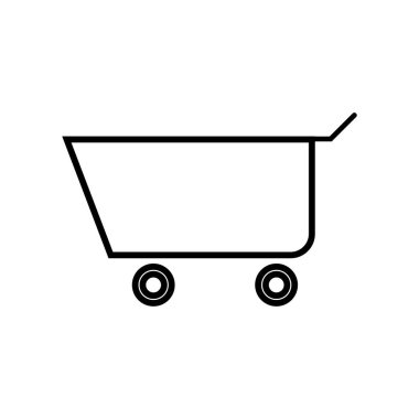 Alışveriş arabası simgesi çizimi