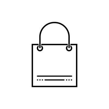 alışveriş çantası simgesini illüstrasyon tasarımı