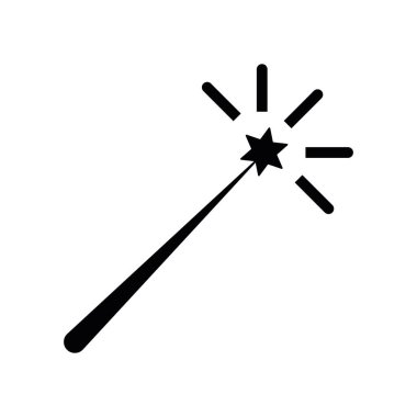 Sihirli değnek illüstrasyon ögesi tasarımı