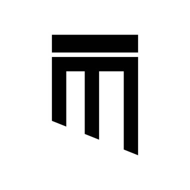 sütun simgesi illüstrasyon element tasarımı