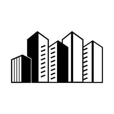 Gökdelen simgesi illüstrasyon element tasarımı