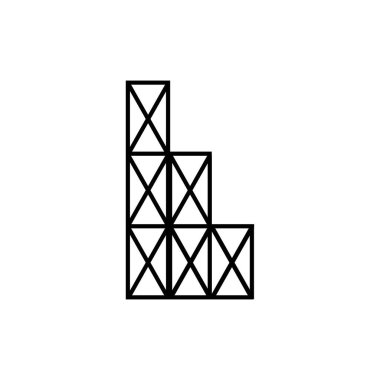 yapı iskelesi simgesi illüstrasyon unsuru tasarımı