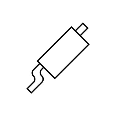 Egzoz susturucu simgesi illüstrasyon unsuru tasarımı