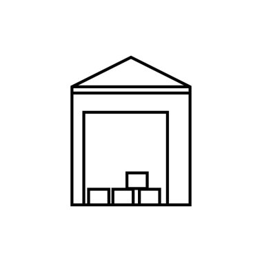 Depo simgesi illüstrasyon element tasarımı