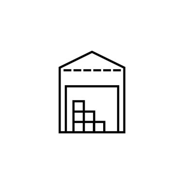 Depo simgesi illüstrasyon element tasarımı