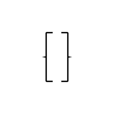 kıvrımlı parantez simgesi çizimi