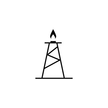 Petrol kuyusu çizim elementi tasarımı