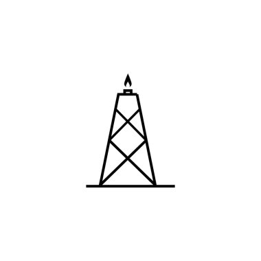 Petrol kuyusu çizim elementi tasarımı