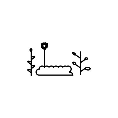 bahçe simgesi çizimi element tasarımı