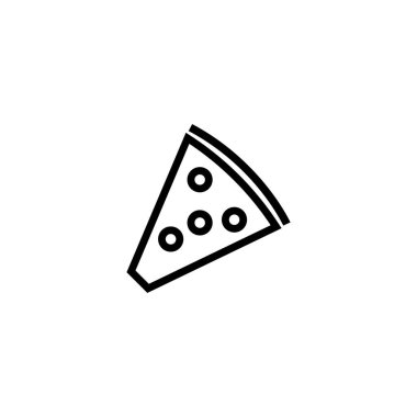 Pizza simgesi illüstrasyon element tasarımı